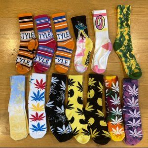 Men's Socks Huf Shake Junt Odd Future Bro Style Thrasher Size 9-13